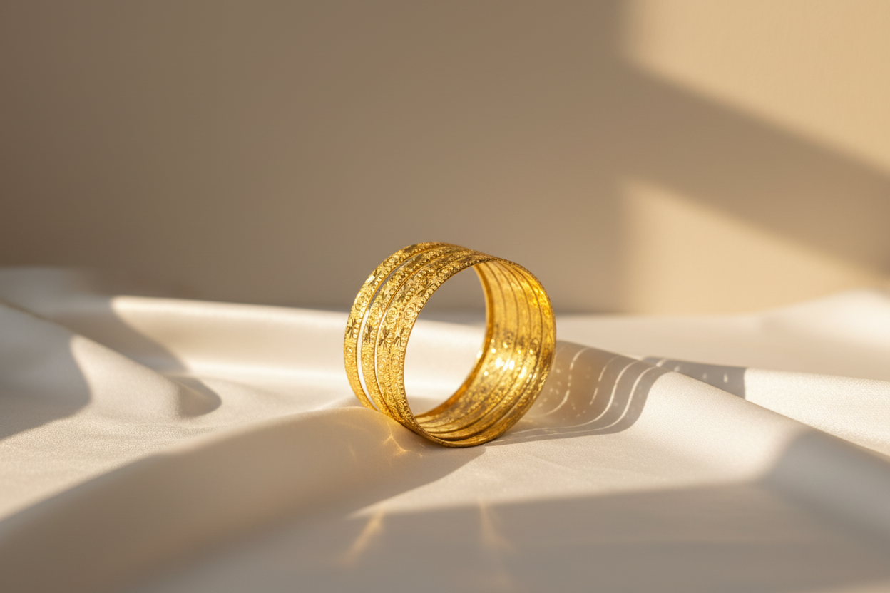 Gold Plated Vahini Bangle Set