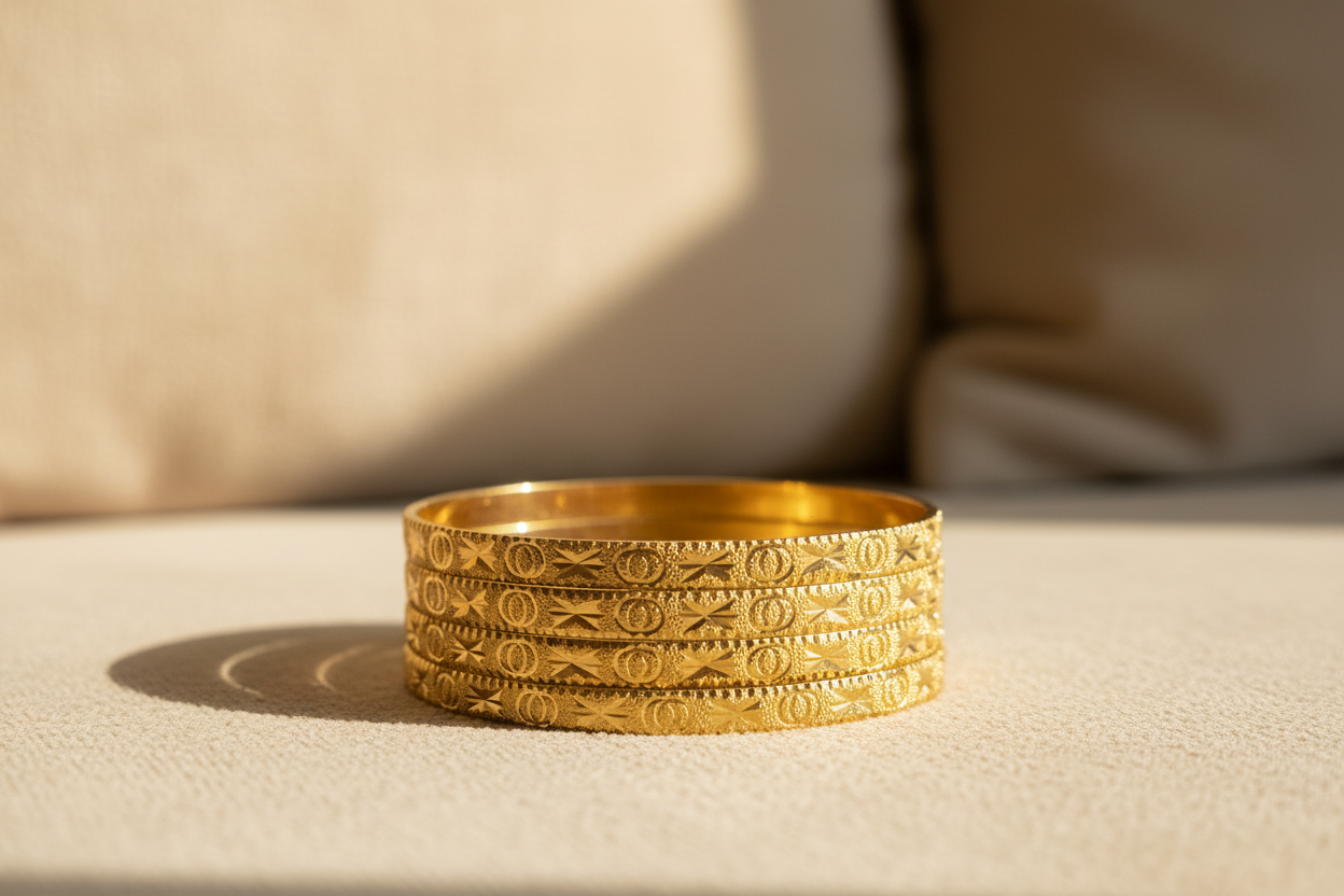 Gold Plated Vahini Bangle Set