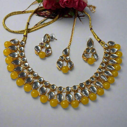 Ragini Yellow Necklace Set