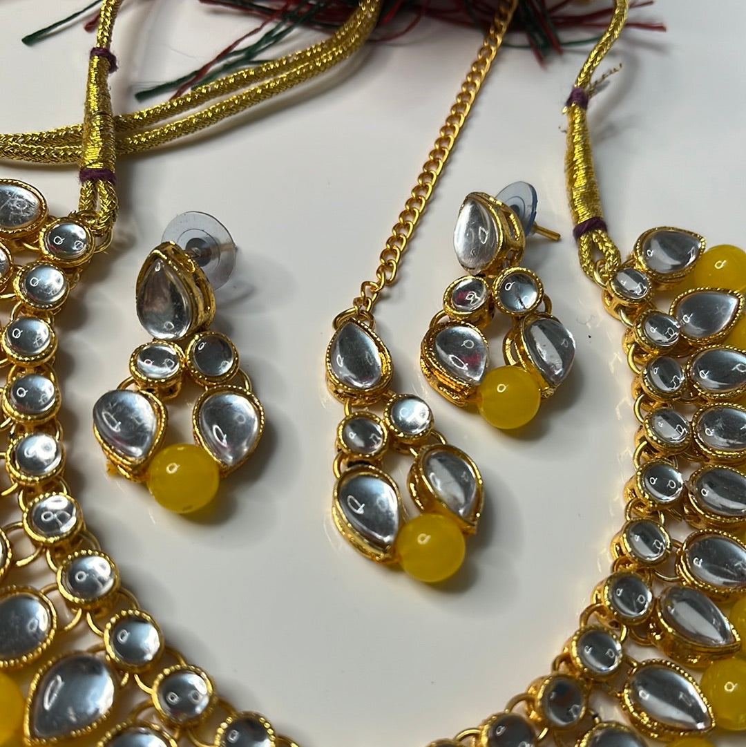 Ragini Yellow Necklace Set