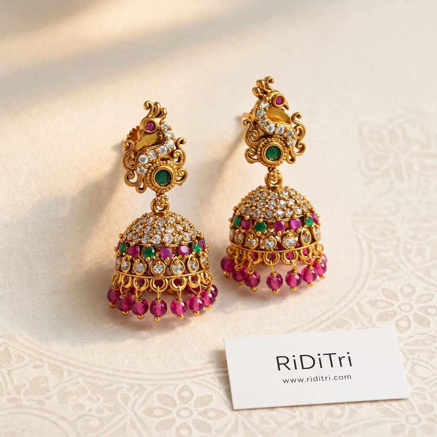 Morni Jhumki-Pink