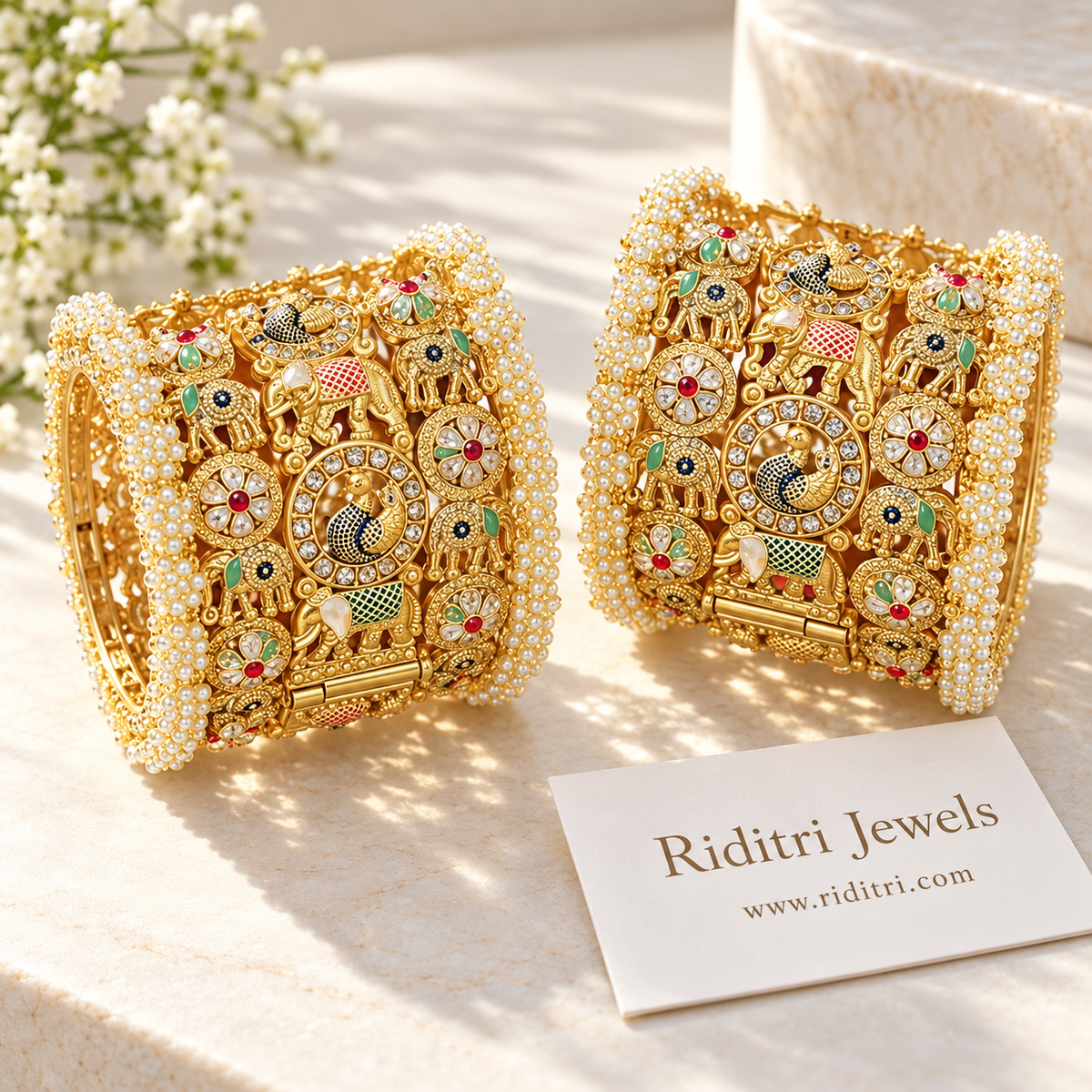 Morni Elephant Bridal Bangles Set