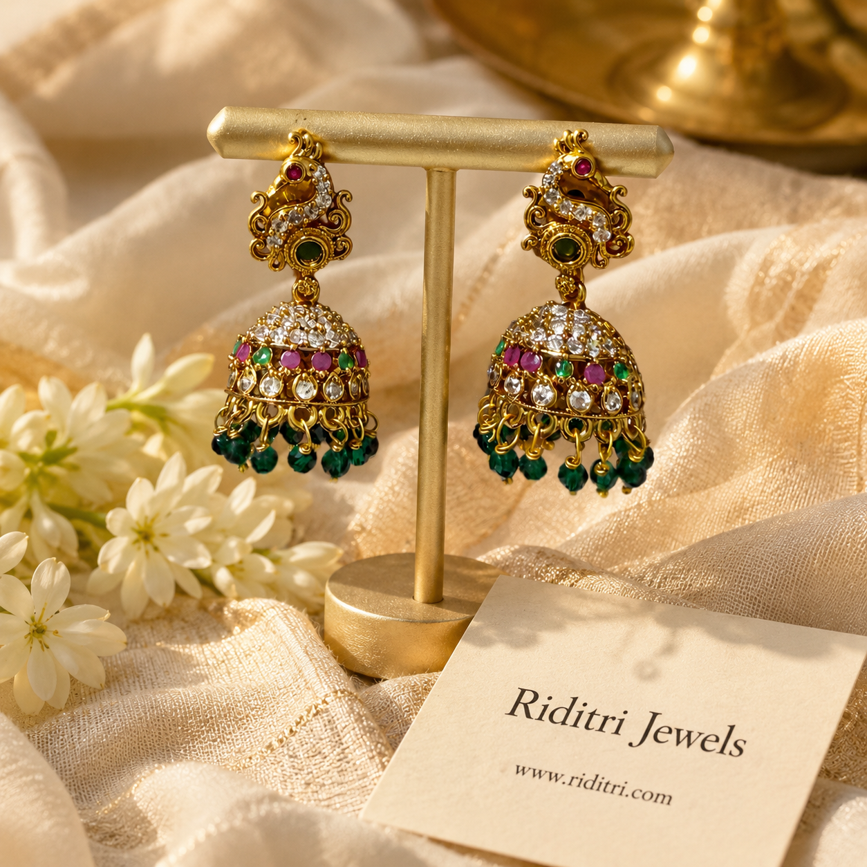 Morni Jhumki-Green