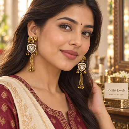 Viral Elephant Kashmiri Ghungru Earrings