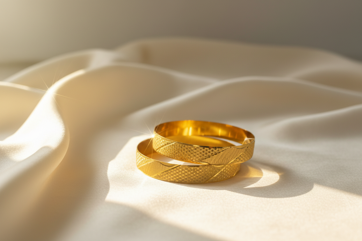 Gold Plated Aarna Bangle Set