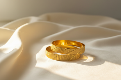 Gold Plated Aarna Bangle Set