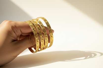 Gold Plated Vahini Bangle Set