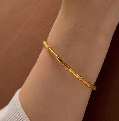Anti Tarnish Bamboo Bracelet