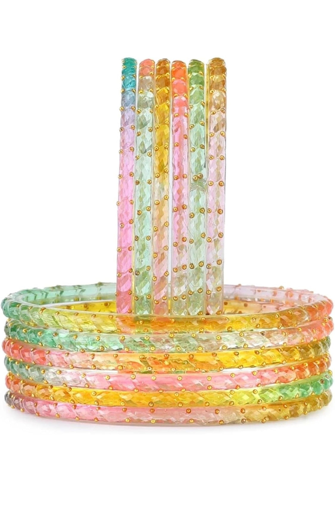 Multicolor Raindrop Bangles
