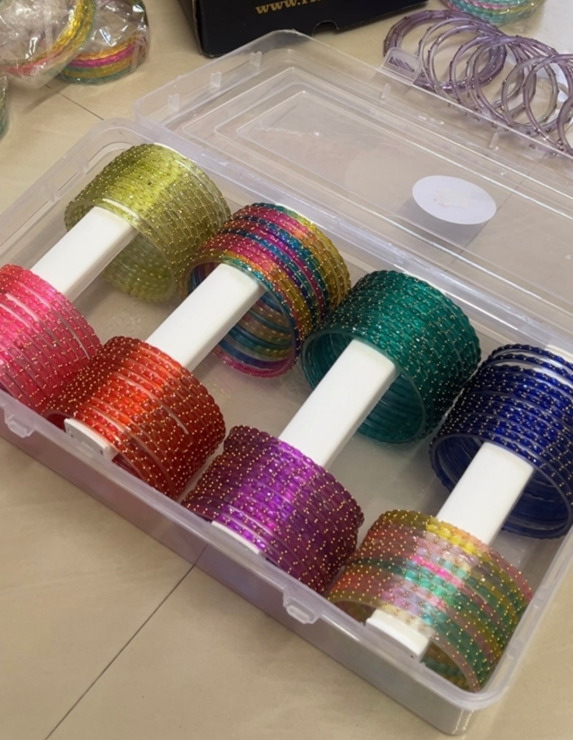 Raindrop Glass Mini Bangles Box