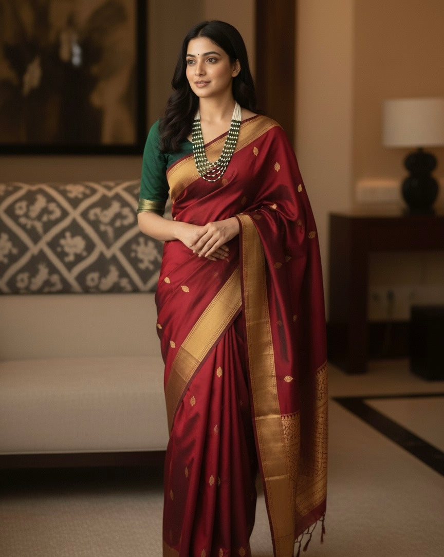 Emerald Grace Layered Beaded Necklace