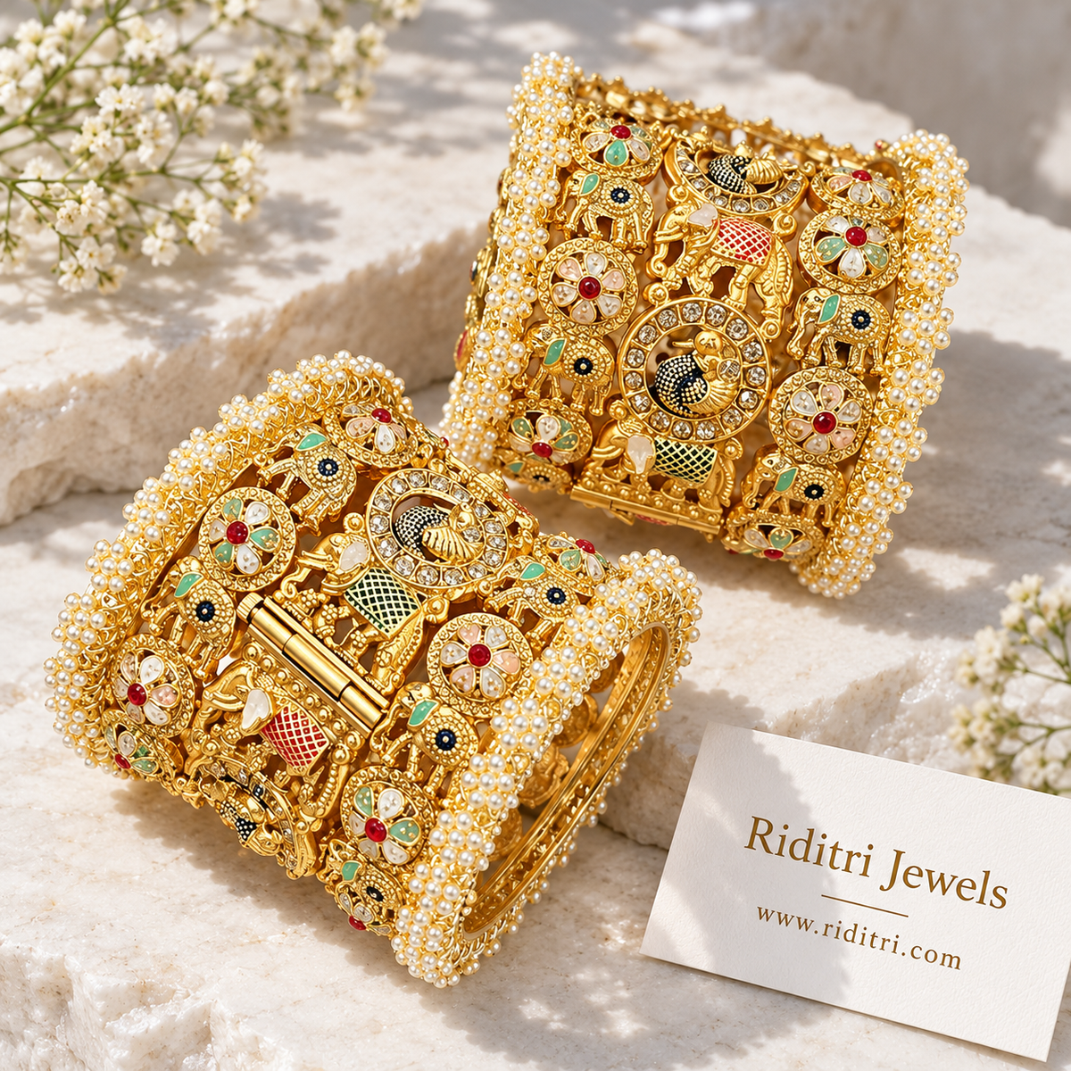 Morni Elephant Bridal Bangles Set