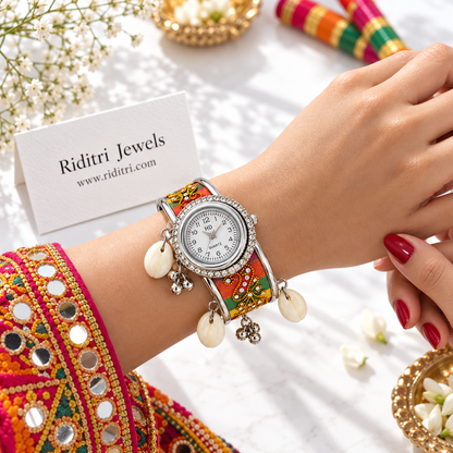 Oxidised Kashmiri Ghungroo Watch-Navratri Special