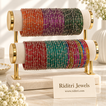 Varanya Luxury Glass Bangles-6 Dozen