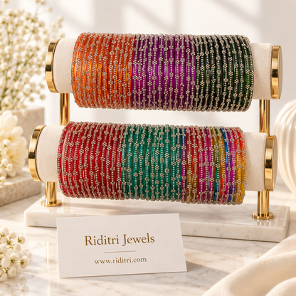 Varanya Luxury Glass Bangles-6 Dozen