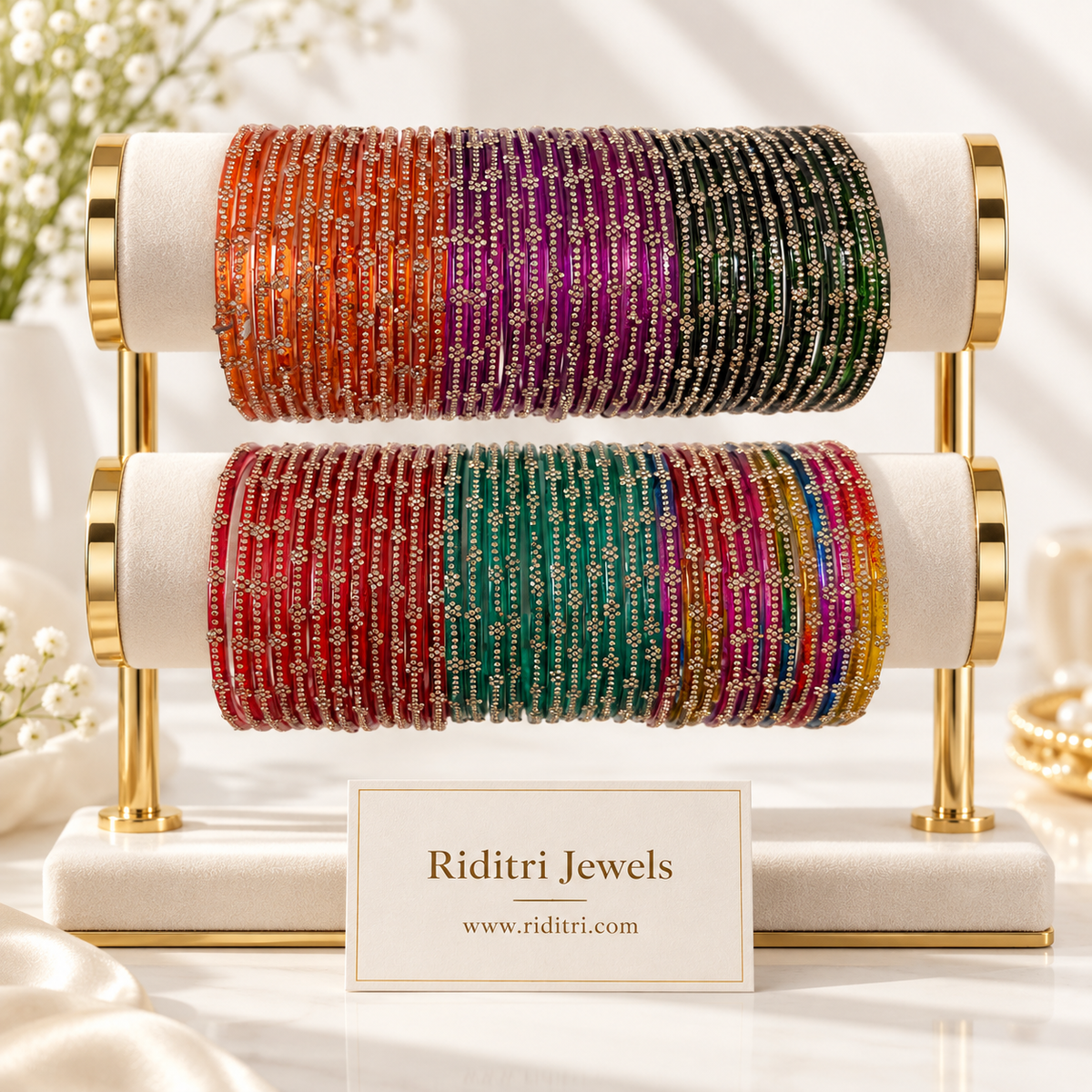 Varanya Luxury Glass Bangles-6 Dozen