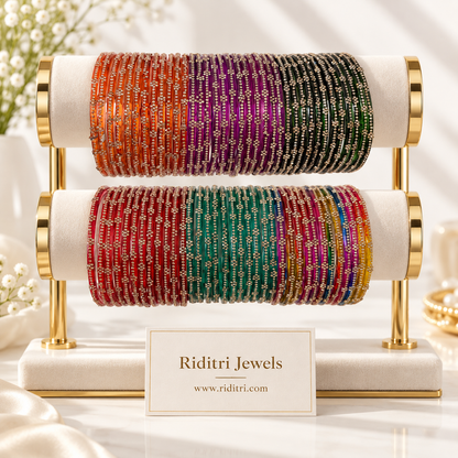 Varanya Luxury Glass Bangles-6 Dozen