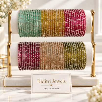 Vaijanya Luxury Glass Bangles-6 Dozen
