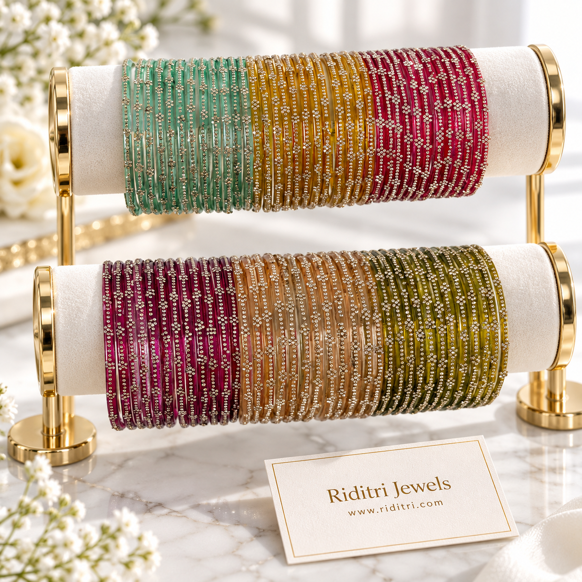 Vaijanya Luxury Glass Bangles-6 Dozen