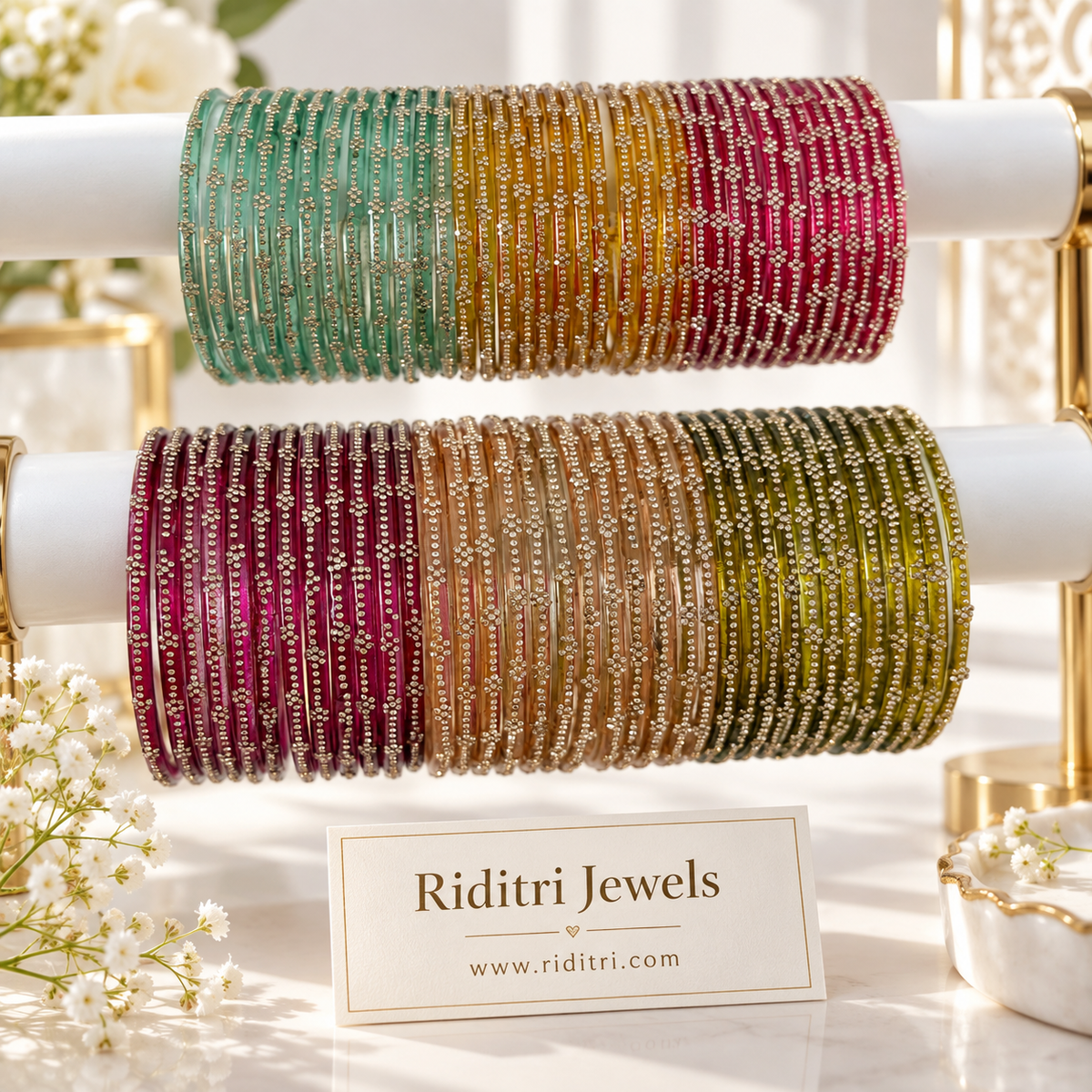 Vaijanya Luxury Glass Bangles-6 Dozen