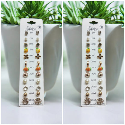 Monthly Combo Earrings 2 Sets