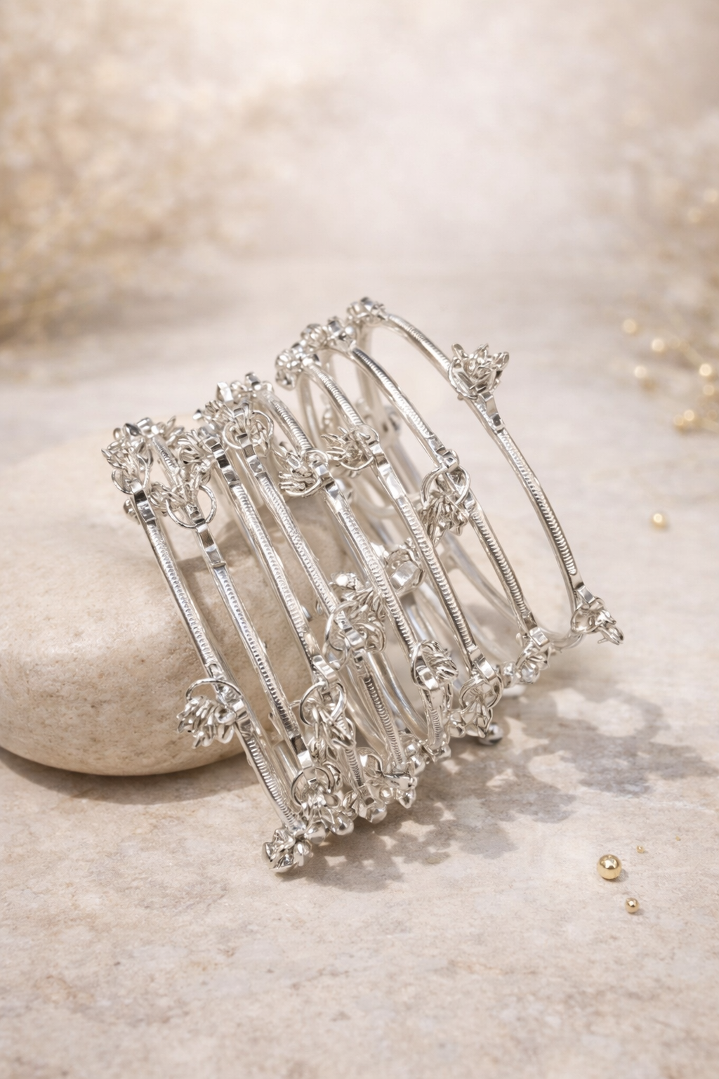 Viral Ghungroo Bangles-Silver