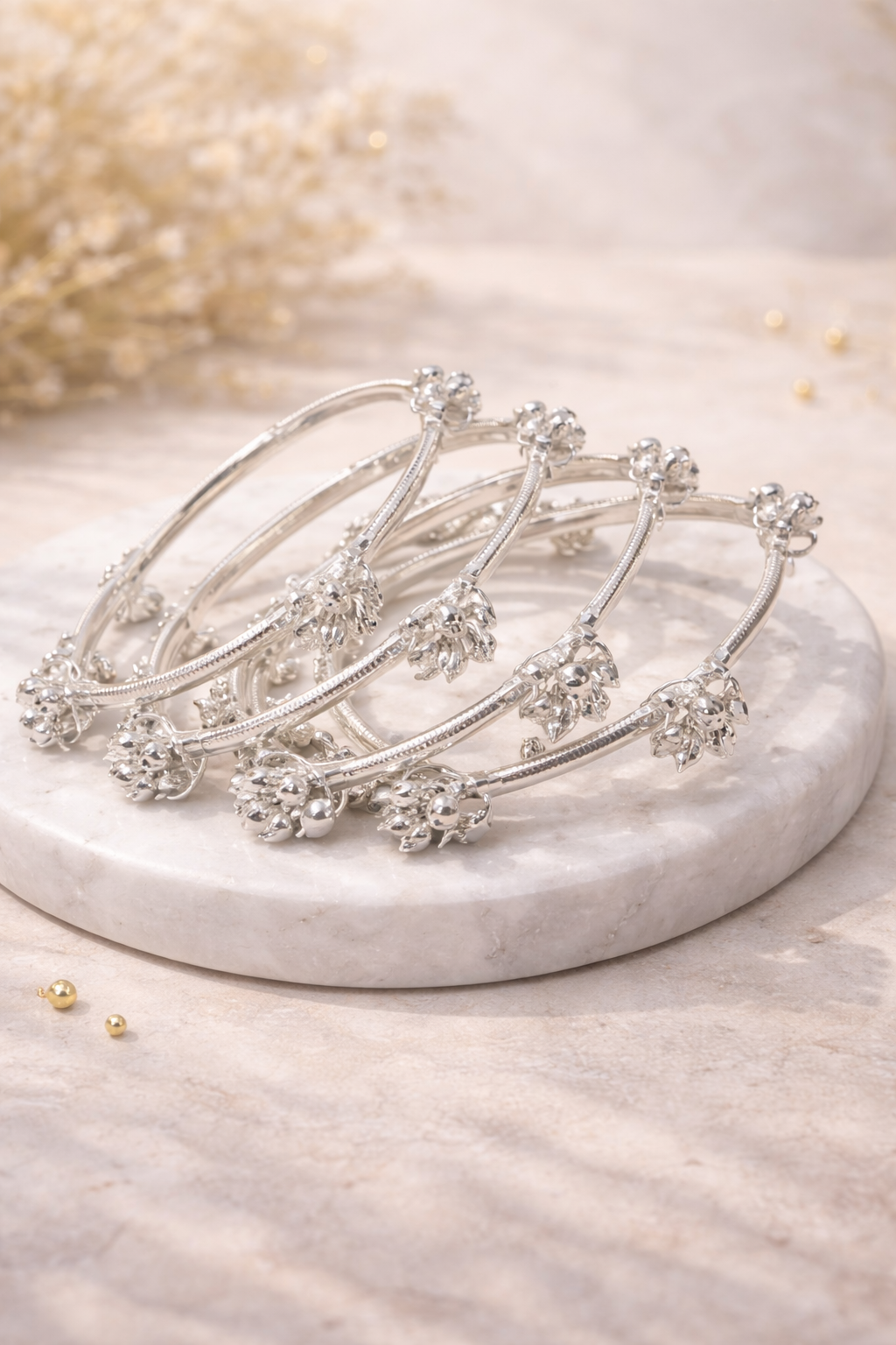 Viral Ghungroo Bangles-Silver