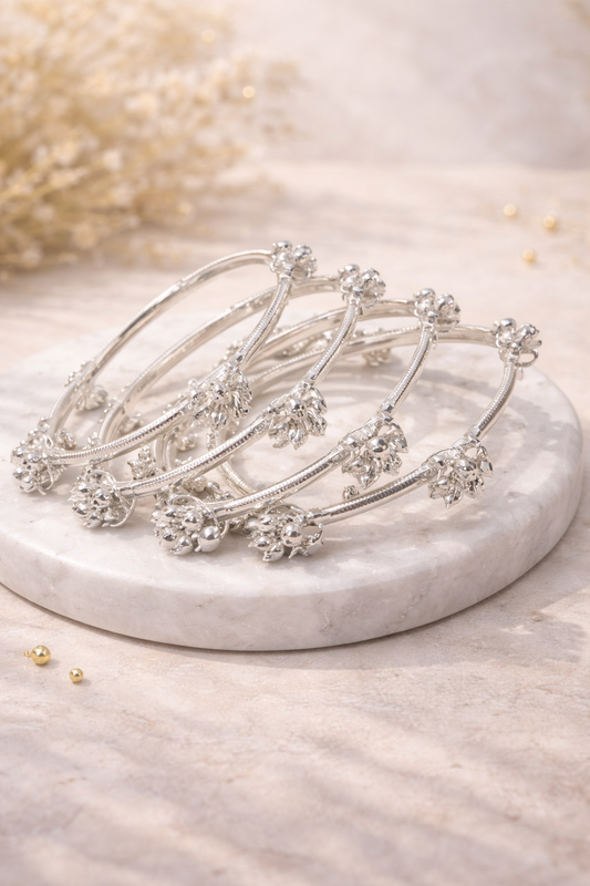 Viral Ghungroo Bangles-Silver