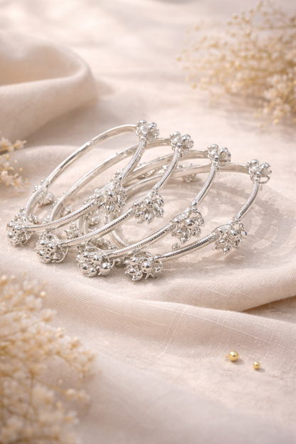 Viral Ghungroo Bangles-Silver