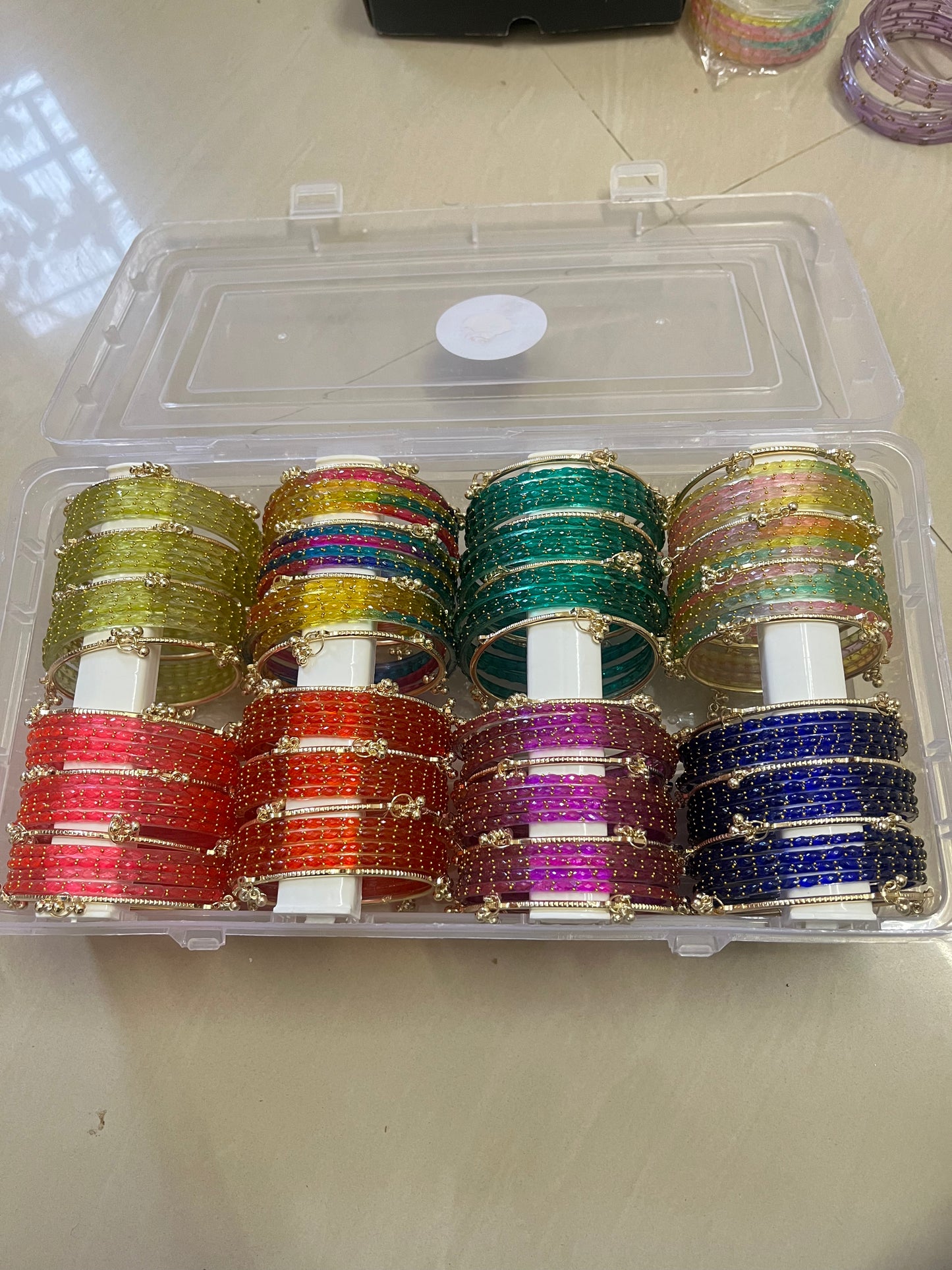 Kashimiri Ghungru with Raindrop Glass Bangle