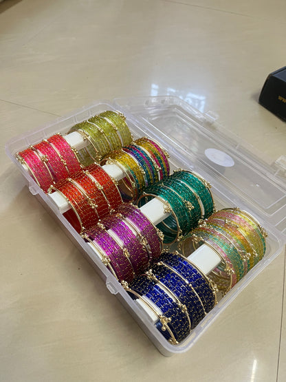 Kashimiri Ghungru with Raindrop Glass Bangle