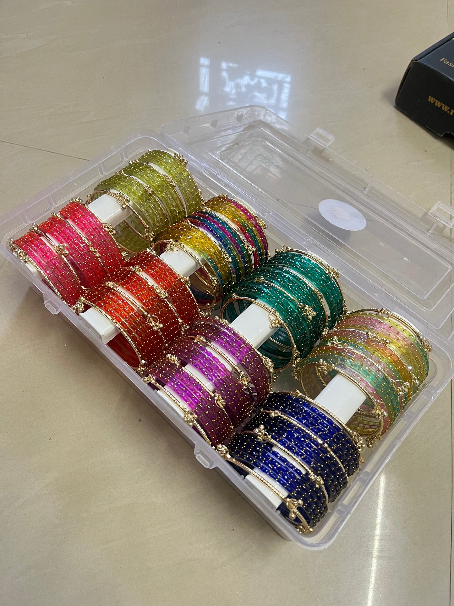 Kashimiri Ghungru with Raindrop Glass Bangle