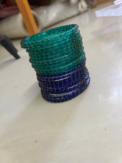 Viral Raindrop Bangles- Blue and Green