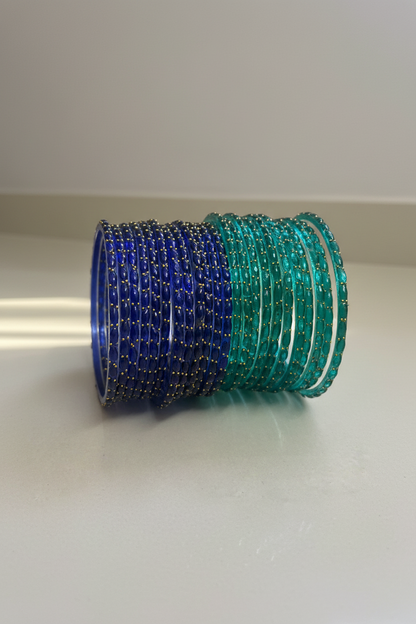 Viral Raindrop Bangles- Blue and Green
