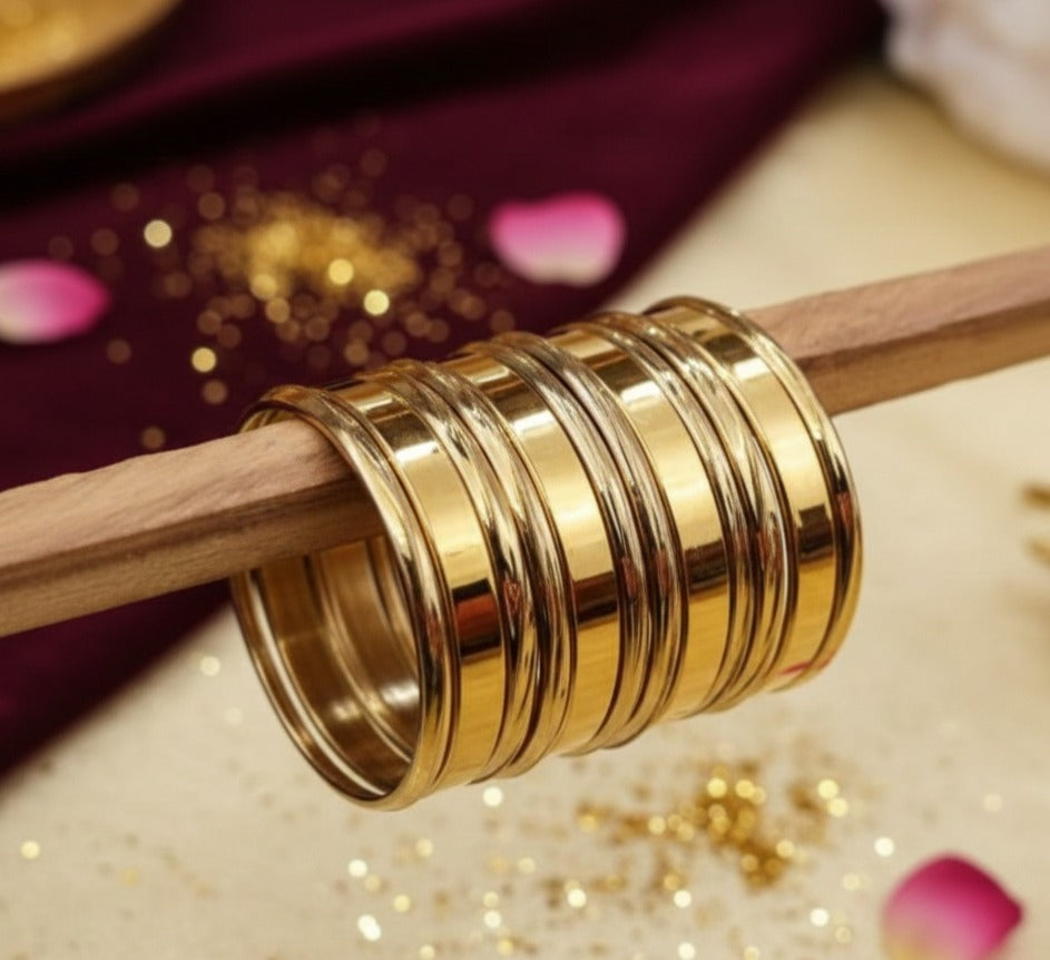 Broad Glass Bangles Set- RDT1