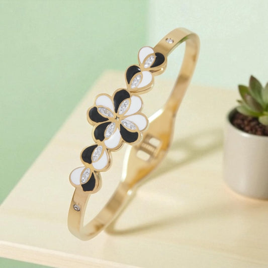 Anti Tarnish Floral Enamel Bracelet