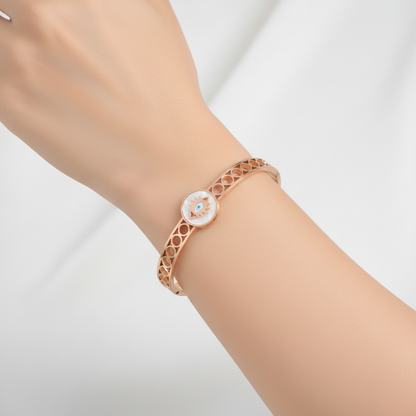 Anti Tarnish White Shell Kada Bracelet