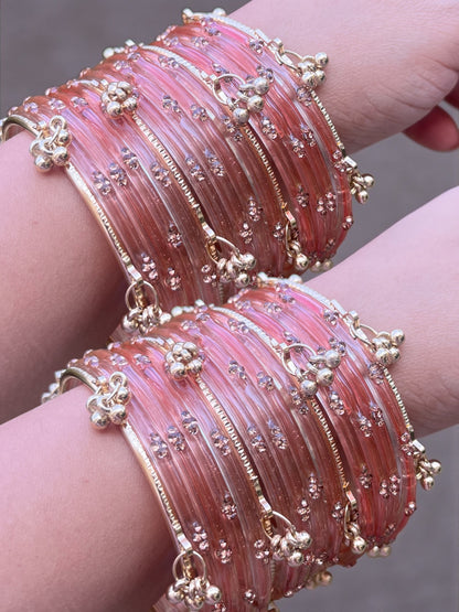 Viral Kashmiri Ghungroo Glass Bangle Set-2 dozen