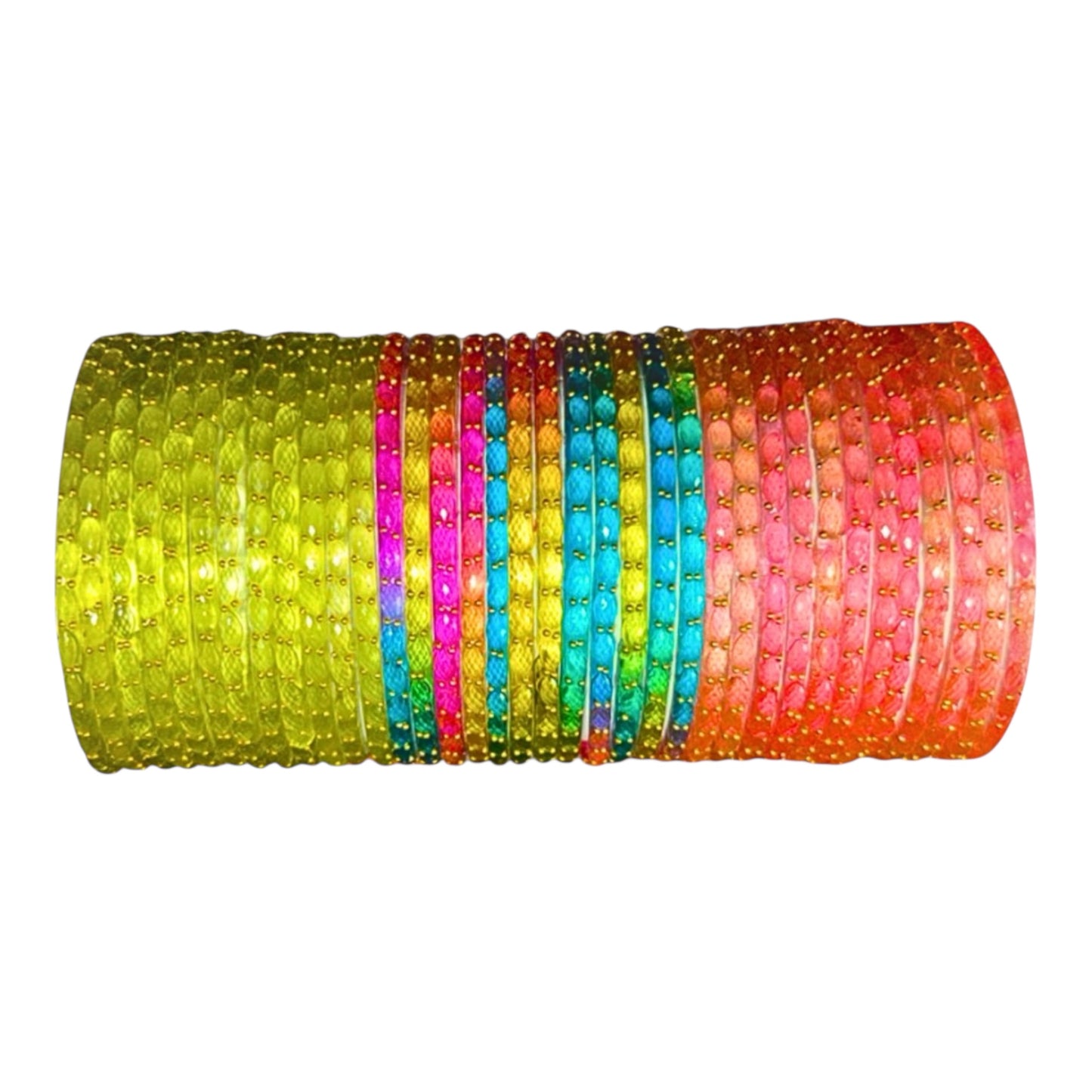 Viral Raindrop Glass Bangle Set-RDT1233