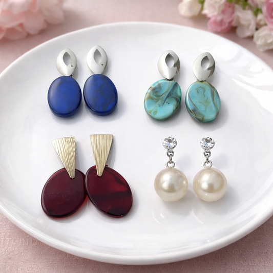 4 Earrings Combo