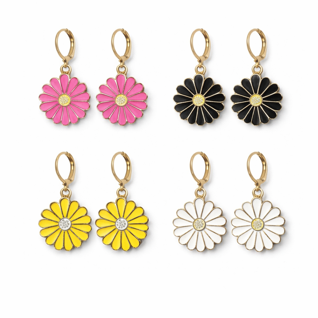 4 Flower Earrings Combo
