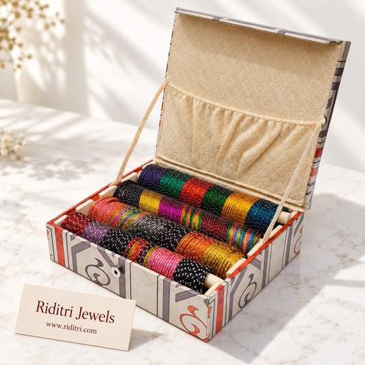 Raindrop Glass Bangles Box