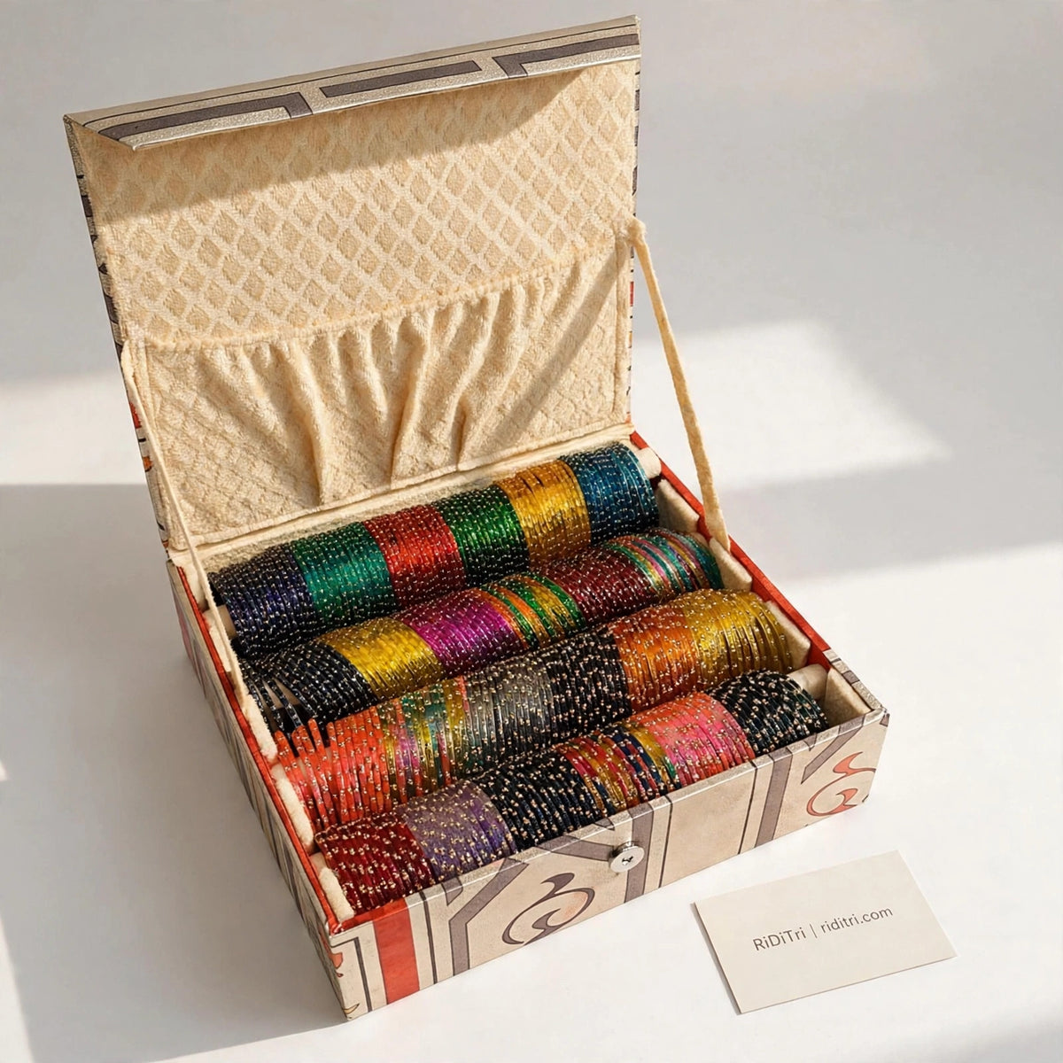 Raindrop Glass Bangles Box, 24 colours, view 10
