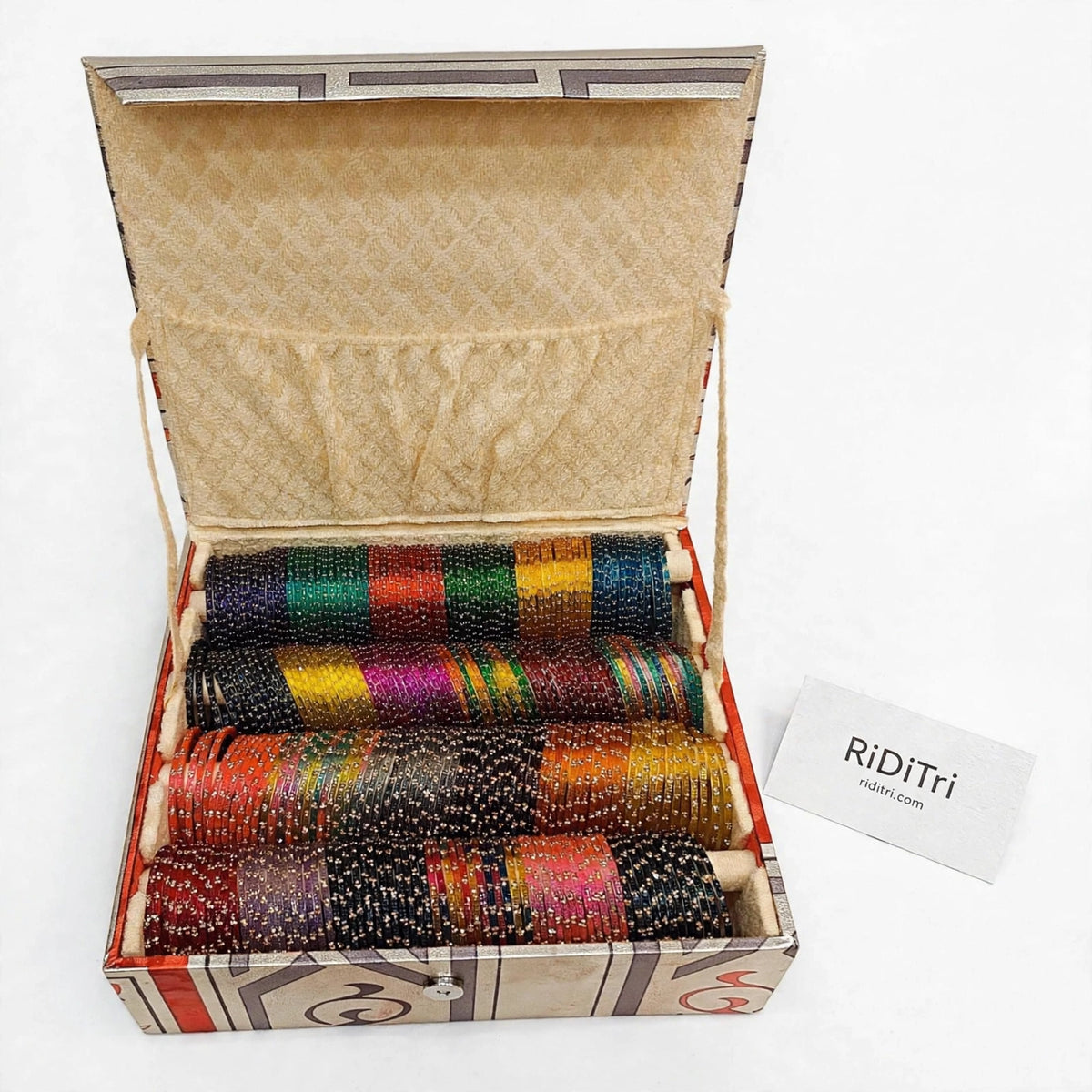 Raindrop Glass Bangles Box, 24 colours, view 5