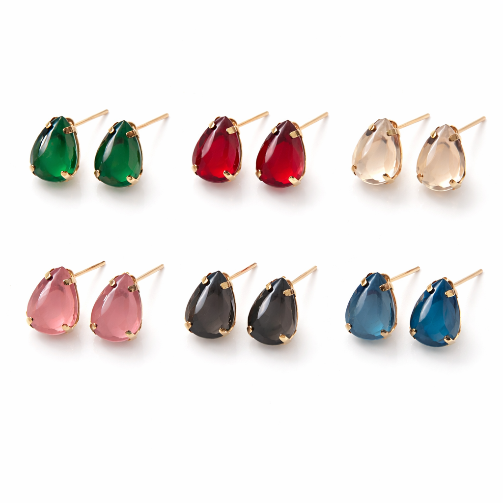 6 Stud Earrings Combo