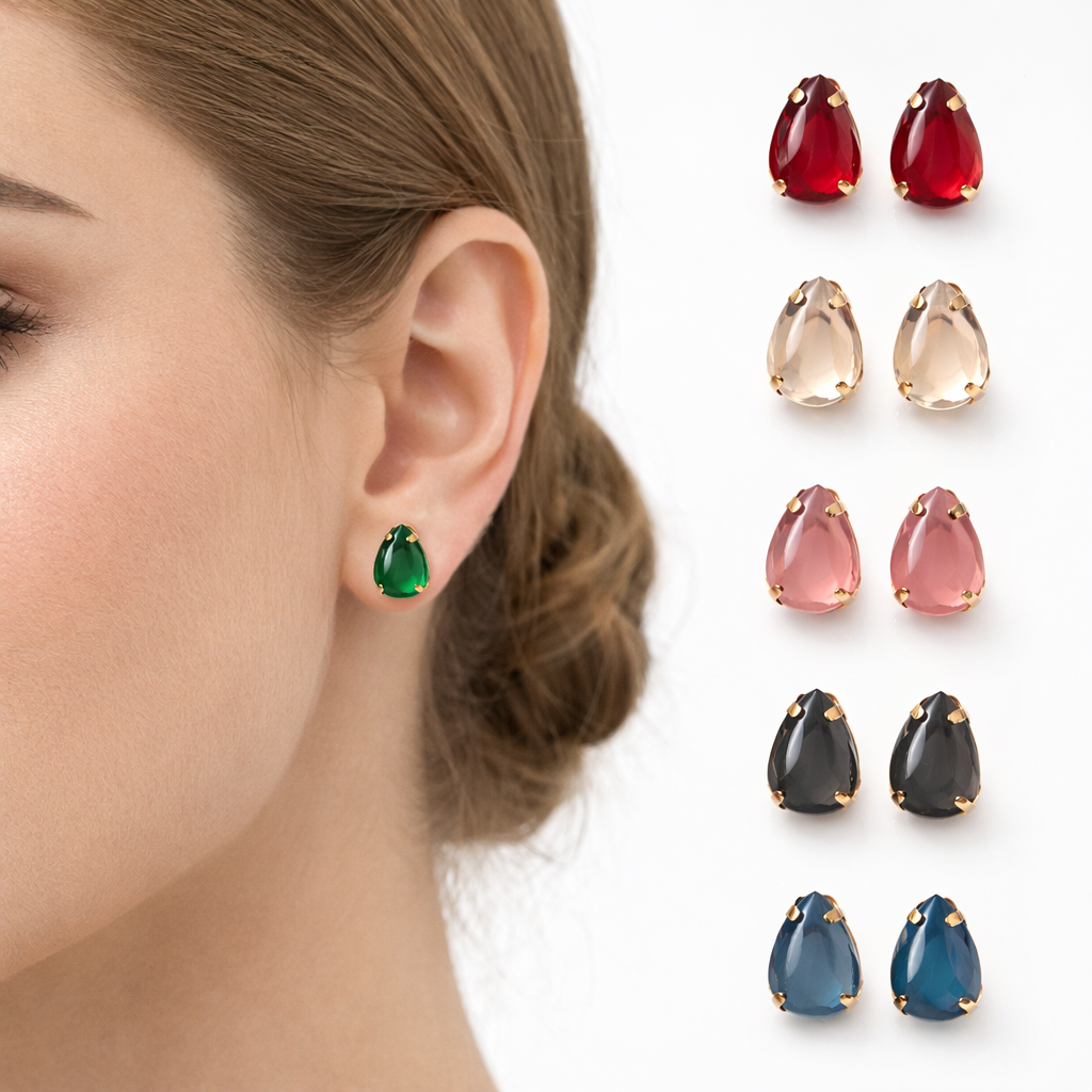 6 Stud Earrings Combo