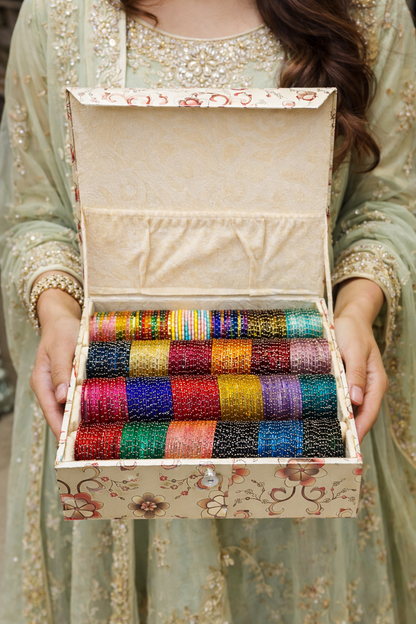Raindrop Glass Bangles Box- RDT2