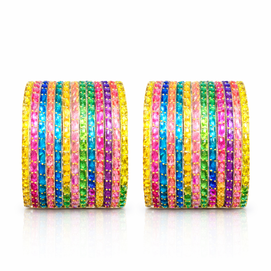 Multicolor Raindrop Bangles-Shade1