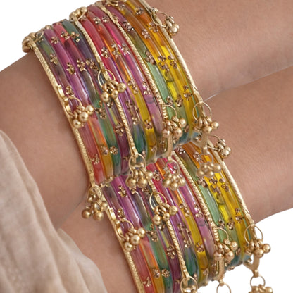 Viral Kashmiri Ghungroo Bangle Set- Multicolor
