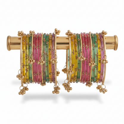 Viral Kashmiri Ghungroo Bangle Set- Multicolor